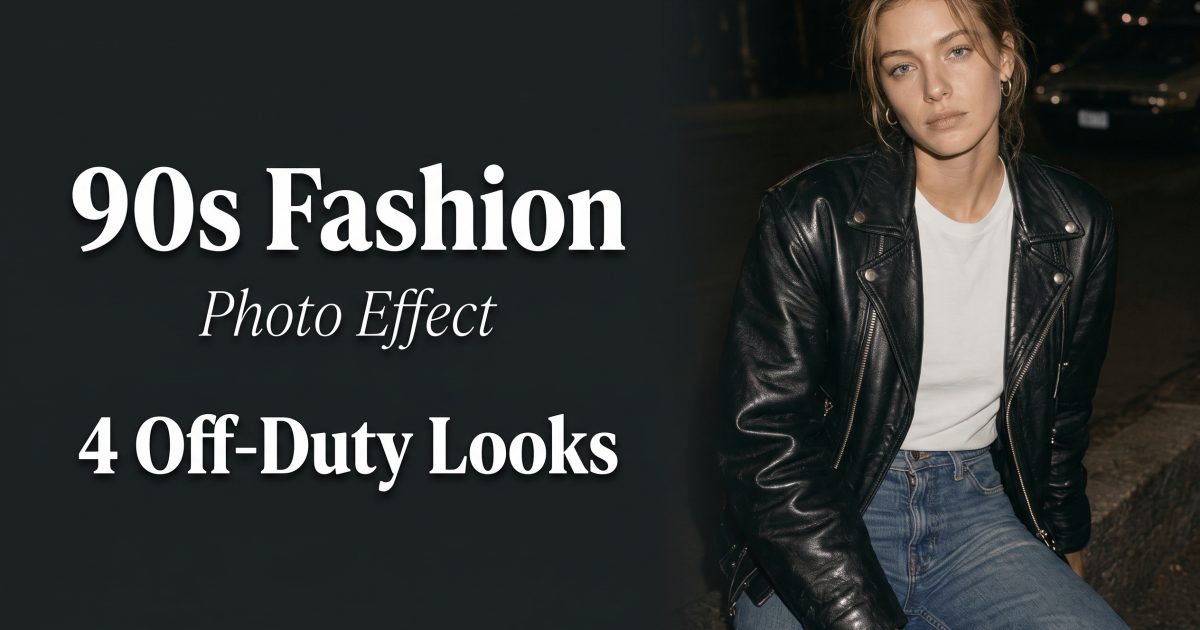 90s Fashion Photo Effect: 4 Off-Duty Looks