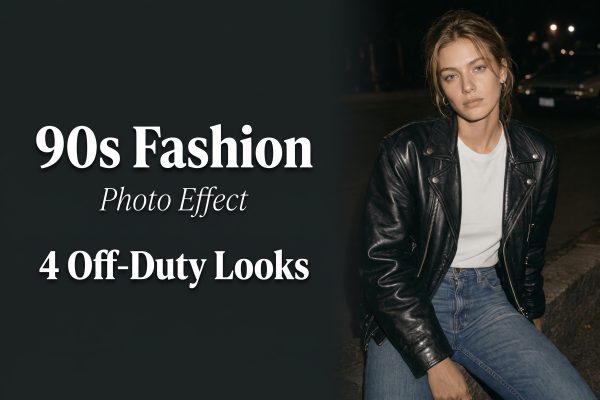 90s Fashion Photo Effect: 4 Off-Duty Looks