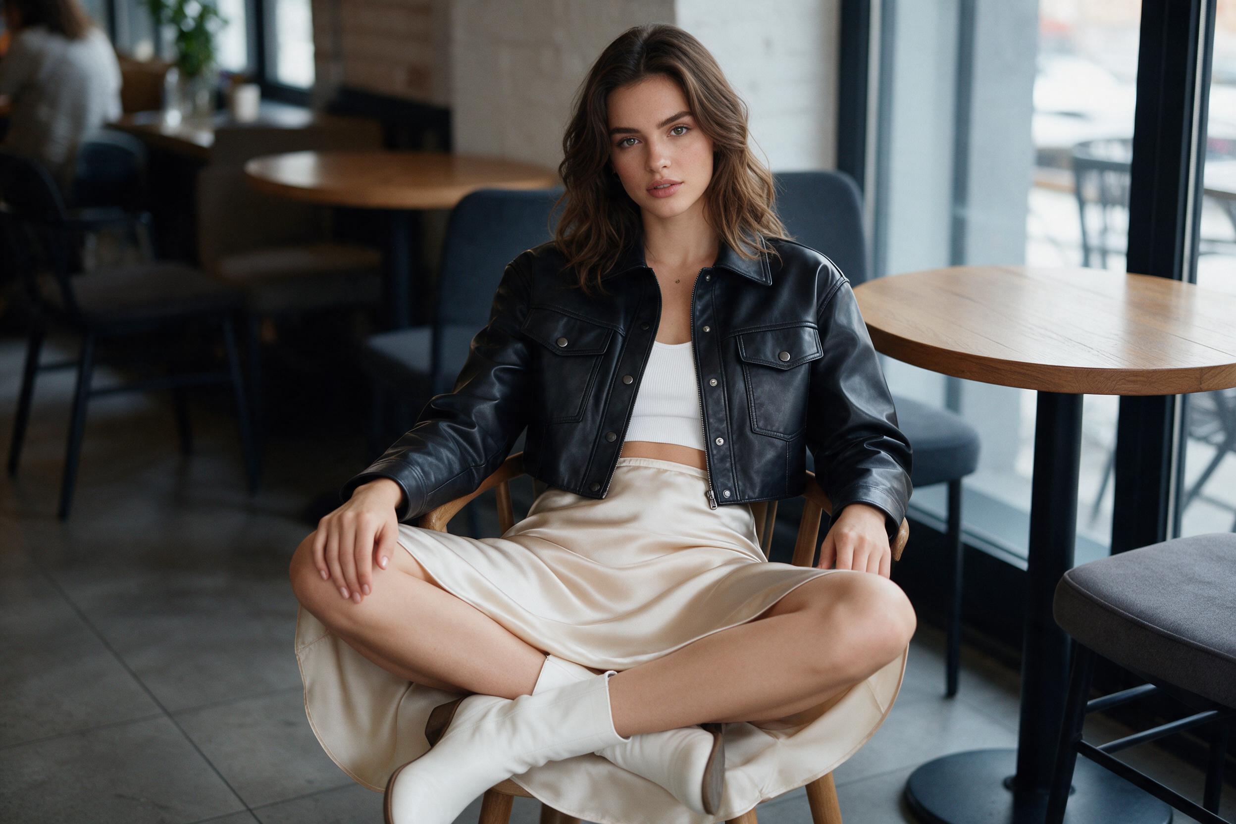 Street pose outfit trend with trench coat and wide leg trousers